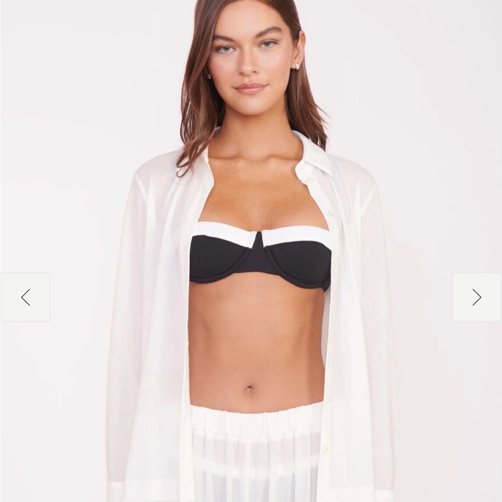 STAUD White Coverup Top & Pants (sold as set)